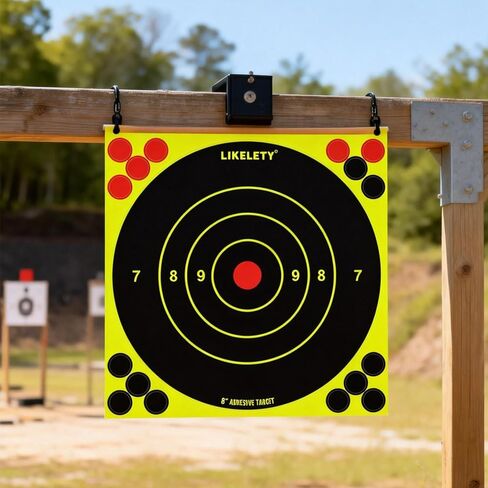 8x8 Inch Splatter Shooting Targets Bright Fluorescent Yellow Adhesive Target (25/50/100 Pack) in Kuwait