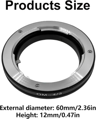Converter for OM Lens to 4/3 Camera Adapter Rings Manual Control and Focusing Capability Focusing Lens Adapter in Kuwait