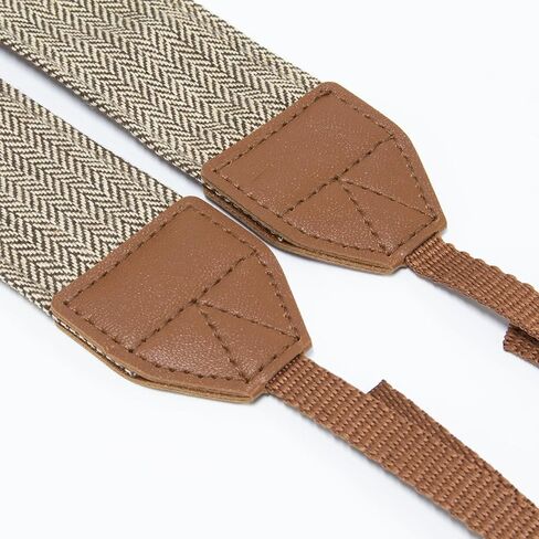 TENOC Vintage Camera Strap 1 Pack, Canvas Herringbone Neck Shoulder Strap with Quick Release Buckles for DSLR/SLR/Mirrorless, Universal Retro Anti-Slip Belt, Adjustable Length (Brown) in Kuwait