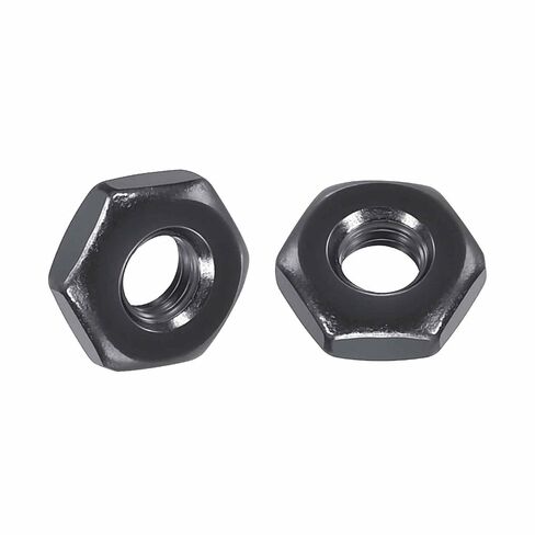 50pcs Hex Nuts - [#10-24] 304 Stainless Steel 18-8 (A2-70) Hardware Nuts for Mechanical Repair & Assembly, Standard Inch Coarse Thread Nut, Black Oxide Finish, Black in Saudi Arabia