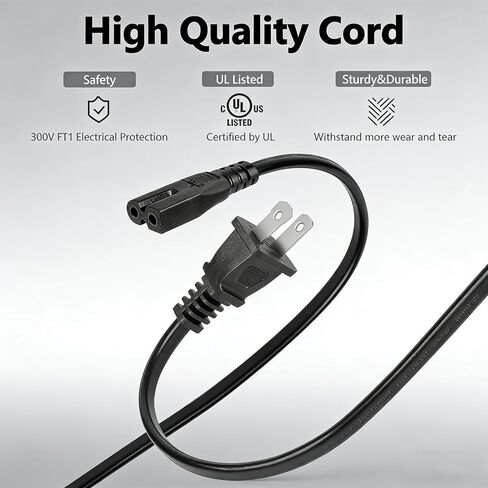 10 ft Sewing Machine Power Cord Replacement for Brother, Singer, Baby-Lock, Pfaff, Viking - AC Cable Accessories in Kuwait