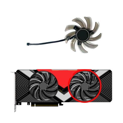 استبدال مروحة التبريد GA91S2U لـ RTX 2080 Gaming Pro وبطاقة رسومات مزدوجة - مروحة GPU 4PIN (2 مروحتين) in Kuwait