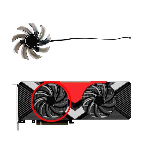 استبدال مروحة التبريد GA91S2U لـ RTX 2080 Gaming Pro وبطاقة رسومات مزدوجة - مروحة GPU 4PIN (2 مروحتين) in Kuwait