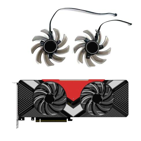 استبدال مروحة التبريد GA91S2U لـ RTX 2080 Gaming Pro وبطاقة رسومات مزدوجة - مروحة GPU 4PIN (2 مروحتين) in Kuwait