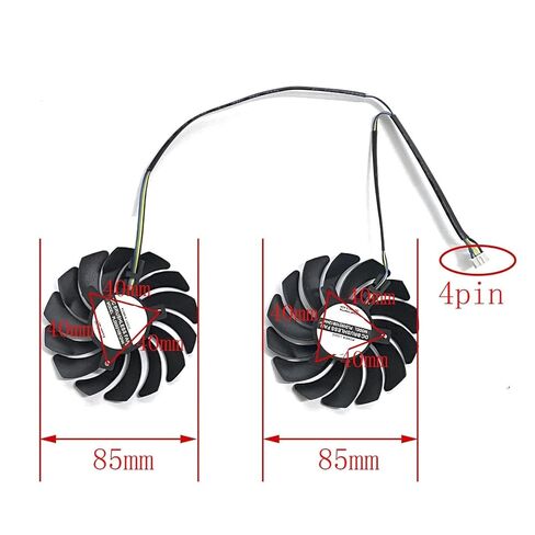 85mm 4-Pin GPU Fan for GTX 1660 Ti, GTX 1660 Super, RTX 2060 - PLD09210S12HH Replacement Fan in Kuwait