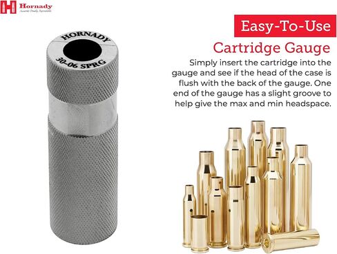 مقياس خرطوشة Hornady Lock-N-Load 30-06 SPRG، 380717 - إعادة تحميل الإمدادات للمساعدة في التحقق من الحالات ومواصفات الذخيرة - مقاييس فولاذية دقيقة أسطوانية خاصة بالعيار مقطوعة لتناسب تفاوتات SAAMI in Kuwait
