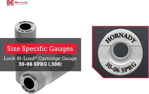 مقياس خرطوشة Hornady Lock-N-Load 30-06 SPRG، 380717 - إعادة تحميل الإمدادات للمساعدة في التحقق من الحالات ومواصفات الذخيرة - مقاييس فولاذية دقيقة أسطوانية خاصة بالعيار مقطوعة لتناسب تفاوتات SAAMI in Kuwait