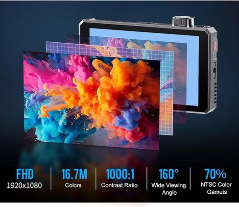 LICAEVEY 6 Inch SDI Monitor, 1500nits High Bright 1920x1080 with Knob Control for Professional Photography, Aluminum Alloy Frame in Kuwait