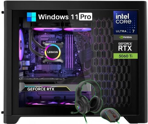 Lenovo Legion Tower 5i Gaming Desktop, Intel 20-Core Ultra 7 265F (Up to 5.3GHz), 32 GB DDR5, 1 TB SSD, GeForce RTX 5060Ti 8GB GDDR7, Legion Coldfront Cooling, Wi-Fi 6E, Windows 11 Pro, w/Accessories in Kuwait