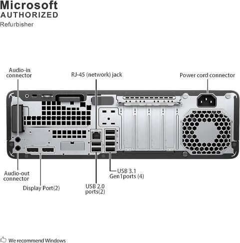 HP EliteDesk 800 G3 SFF Business Desktop Computer, Intel Core i7-7700 3.6GHz Desktop PC, 8 GB RAM, 256 GB SSD, Display Port, Keyboard & Mouse, WiFi/Bluetooth, 4K Support, Windows 11 Pro(Renewed) in Kuwait