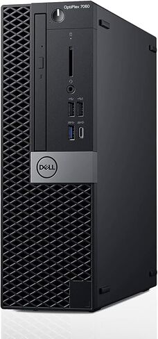 كمبيوتر مكتبي Dell Optiplex 7060 صغير الحجم، Intel Core i5-8500T يصل إلى 3.5 جيجا هرتز، 8 جيجا DDR4، 256 جيجا SSD، لوحة مفاتيح وماوس، منافذ DisplayPorts، Windows 11 Pro (متجدد) in Kuwait