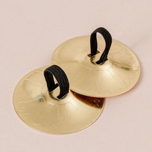 1 Pair Belly Dance Finger Cymbals Zills for Adults,Metal Indian Dance Finger Cymbals with Rings,Iron Hand Percussion Instrument for Practice Performance,Dance Accessories Gift(Silver) in Saudi Arabia