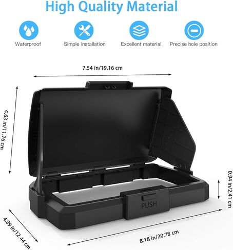 طقم واقي من الشمس قابل للطي لجهاز Humminbird Helix 5 Chirp GPS G3 & DI GPS G3 Fish Finder، شاشة واقية وهج درع وغطاء ظل للحماية من الطقس، غطاء شاشة متين سهل التركيب Helix 5 in Kuwait