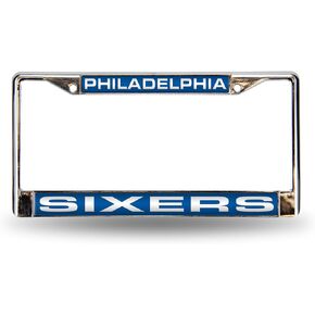 Rico Industries NBA Unisex-Adult Laser Cut Inlaid Standard Chrome License Plate Frame