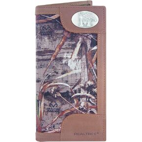 ZEP-PRO Men's Realtree Nylon and Leather Secretary-Style Roper Concho Wallet
