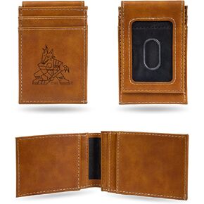 Rico Industries NHL Hockey Laser Engraved Front Pocket Wallet - Compact/Comfortable/Slim