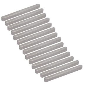 uxcell® 60mmx5mmx5mm Carbon Steel Straight Key Stock Keystock Gray 14pcs