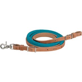 Weaver Leather Suede Covered Barrel Rein Turquoise, 5/8" x 8'