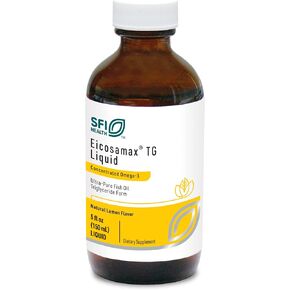 Klaire Labs Eicosamax TG Fish Oil - Ultra Pure Omega-3 Fish Oil Pills with EPA/DHA - Sustainably Sourced - Natural Lemon Flavor for No Fishy Burps or Aftertaste (30 Servings / 5 fl oz)