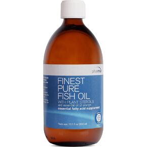 Pharmax Finest Pure Fish Oil | with Plant Sterols and Essential Oil of Orange to Support Optimal Cardiovascular Health | 10.1 fl. oz.