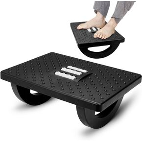Foot Rest for Under Desk at Work, Rocking Footrest Ergonomic Foot Stool with Massage Texture and Roller for Home Office