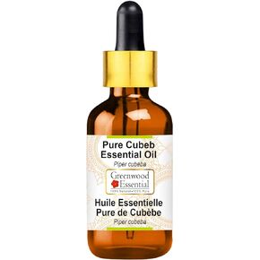 Pure Cubeb Essential Oil (Piper cubeba) with Glass Dropper Steam Distilled 5ml (0.16 oz)