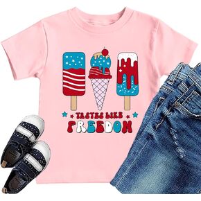 American Flag Shirt Toddler Boys Girls Patriotic Tees Shirt 4th of July T-Shirt Summer Short Sleeve Tee Tops