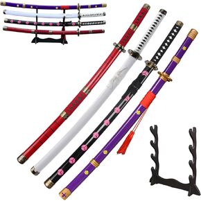 40" Roronoa Zoro Samurai,4 Piece Set,Kitetsu,Wado Ichimonji,Shusui,Yama Enma,for Cosplay,Collection,Display,Performance
