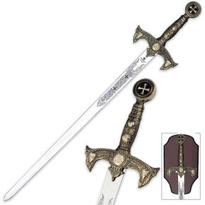 Knights Templar Sword with Plaque