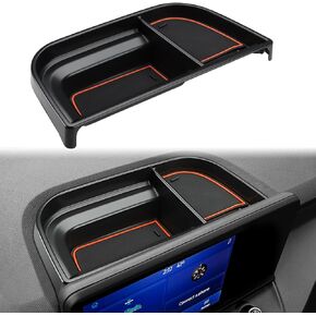 auovo Dashboard Organizer Tray Compatible with Ford Maverick Accessories 2024 2023 2022 Center Console Dash Tray ABS Insert Dashboard Storage Box Interior Trim (Orange)