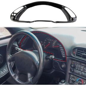 Carbon Fiber Style Center Consoles Dashboard Frame Trim Cover Accessories for 1997-2004 Chevy Corvette C5