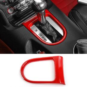 RT-TCZ Gear Shift Panel Frame Cover Interior Trim Sticker Accessories Compatible with Ford Mustang 2015 2016 2017 2018 2019 2020 2021 2022 (Carbon Fiber Grain)