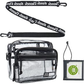 Rough Enough Clear Stadium Crossbody Bag Purse for Women Stadium Approved Sports Concert Country Event Outfits