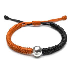 MANYC softball bracelets for mens womens baseball bracelets handmade gifts for boys and girls (Redwhite 1PC)