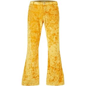 Men's 60s 70s Velvet Bell Bottom Pants Disco Denim Vintage Classic Comfort Flared Flares Retro Outfits