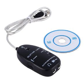 Vikye Professional USB Guitar Cable, Cable-to-USB Guitar Interface Cable Link Audio for PC Recording Adapter, Guitar Adapter