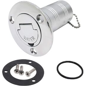 Yanyu 1-1/2 بوصة (38 مم) ملء سطح القارب المائي/حشو الوجه ومفتاح أقل غطاء بحري 316 من الفولاذ المقاوم للصدأ قافلة اليخوت مع براغي، حلقة دائرية احتياطية وحشية مطاطية in Kuwait