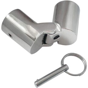 keehui 316SS Marine Grade Boat Pipe Connector, Stainless Steel Folding Swivel Coupling Tube Pipe Connector Boat Hardware Fitting for (22mm) 7/8inch Tube