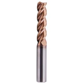 BestParts High Performance Solid Carbide End Mill for Aluminum - ZRN Coated, 45 Degree Helix, 3 Flute, 1/2" Cutting Diameter, 1/2" Shank Diameter, 2" Length of Cut, 4" Overall Length, Square End