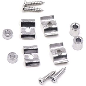 Guitar String Trees Guide Retainer Body Custom with Mounting Screws Electric Guitar Bass Replacement Parts Chrome Pack of 4