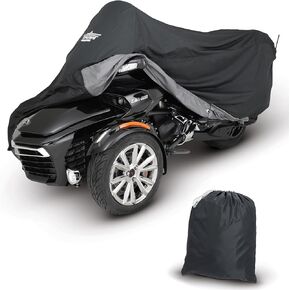 CanAm Spyder F3-T/LTD Full Cover with Windshield Liner & Exhaust Heat Shield - Durable Polyurethane Coated, Reflective Logo, Antenna Access, Bungee Hem, Storage Pouch