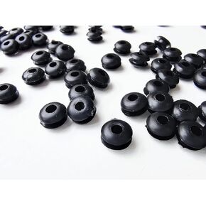 100 حزمة من Masmoc تناسب فتحات قطرها 1/4 بوصة - قابس فتحة حلقة مطاطية معرف 1/8 بوصة، حلقات مطاطية صناعية لحماية الأسلاك، حلقة توصيل جدار الحماية in Kuwait