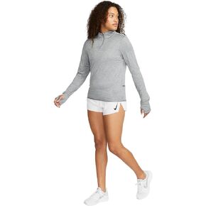 Nike Swift Women's UV Protection 1/4-Zip Running Top Size Medium (US, Alpha, Medium, Regular, Regular, Smoke Grey/Light Smoke Grey/Heather)