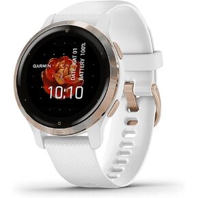 Garmin Venu 2S, Smaller-Sized GPS Smartwatch with Advanced Health Monitoring and Fitness Features, Rose Gold Bezel with White Case and Silicone Band, (010-02429-03) (Renewed)