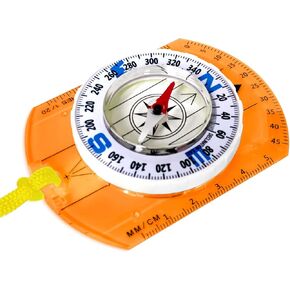 Orienteering Compass with Survival Whistle - Advanced Boy Scout Compass for Camping, Hiking and Navigation, Professional Field Compass for Map Reading, Compass for Kids