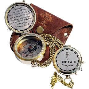 MAI Lord's Path Compass - Religious Gifts for Men, Baptism Gifts for Boys, Communion, Confirmation, Christian Gifts,Graduation, Catholic, Personalized Sentimental, Inspirational