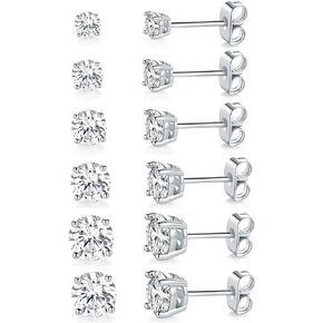 Sewyer 14K Gold Plated Hoop Earrings Set for Women Small Hoop Earrings Cubic Zirconia Huggie Hoops Hypoallergenic Gold Earrings Stack Trendy Jewelry Gifts for Girls