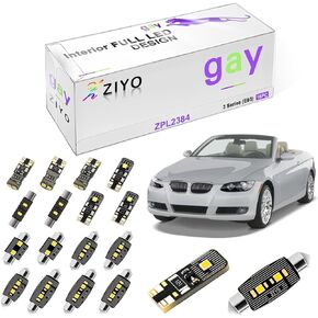 ZIYO LED Interior Light Kit Replacement for BMW E90 E91 E92 E93 3 Series 2005-2013, 6000K Xenon White LED Dome Light Bulbs Upgrade Error Free (BMW E90 Sedan (18 Bulbs))