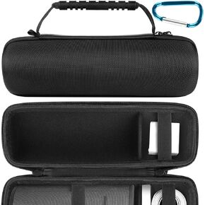Linkidea Speaker Carrying Case for Ultimate Ears Boom 3 Wireless Bluetooth Speaker Case, Replacement Hard Shell Protective Travel Bag with Cable, Charger Storage (Black)