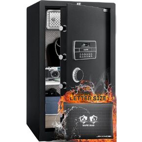 Large Safe Box,4.2 Cubic Feet Home Safes with Fireproof Waterproof Safe Bag,27.6in Big Security Vault with Electronic Keypad Digital Lock for Home Office Hotel use